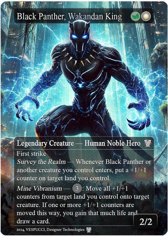 Black Panther, Wakandan King, Commander, Proxy Card, Marvel, Magic