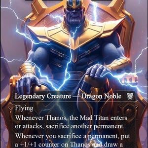 Korvold, Rei Amaldiçoado pelas Fadas, Thanos, o Titã Louco, Comandante, Carta de Procuração, Marvel, Magia