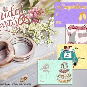 Bridal Shower Gift Tags, Printable Digital Download