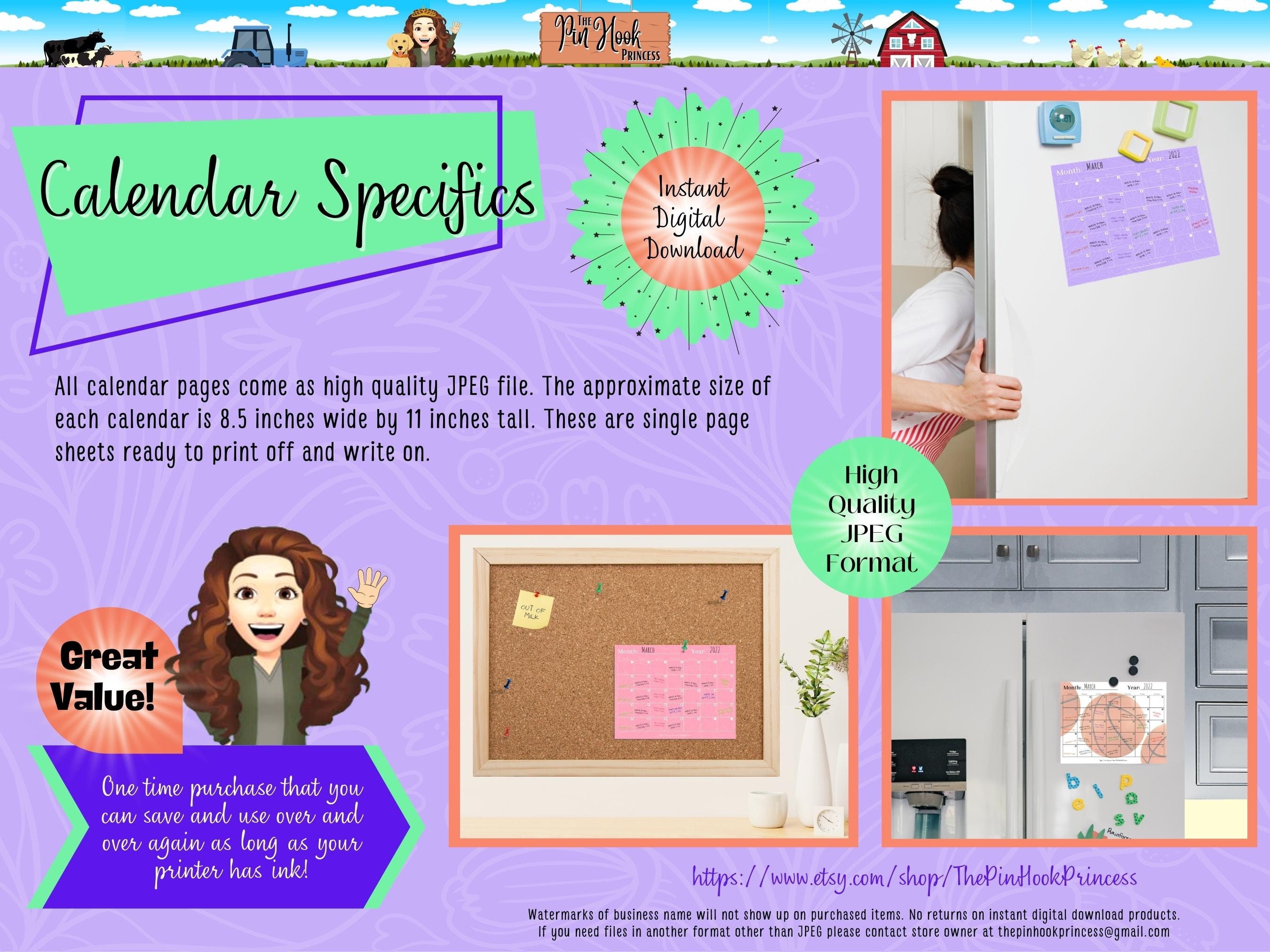 Happy Camper Calendar Pages, Printable Digital Download Etsy Happy Camper Calendar Pages, Printable Digital Download Etsy
