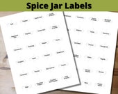 Spice Jar Labels Printable Instant Digital Download