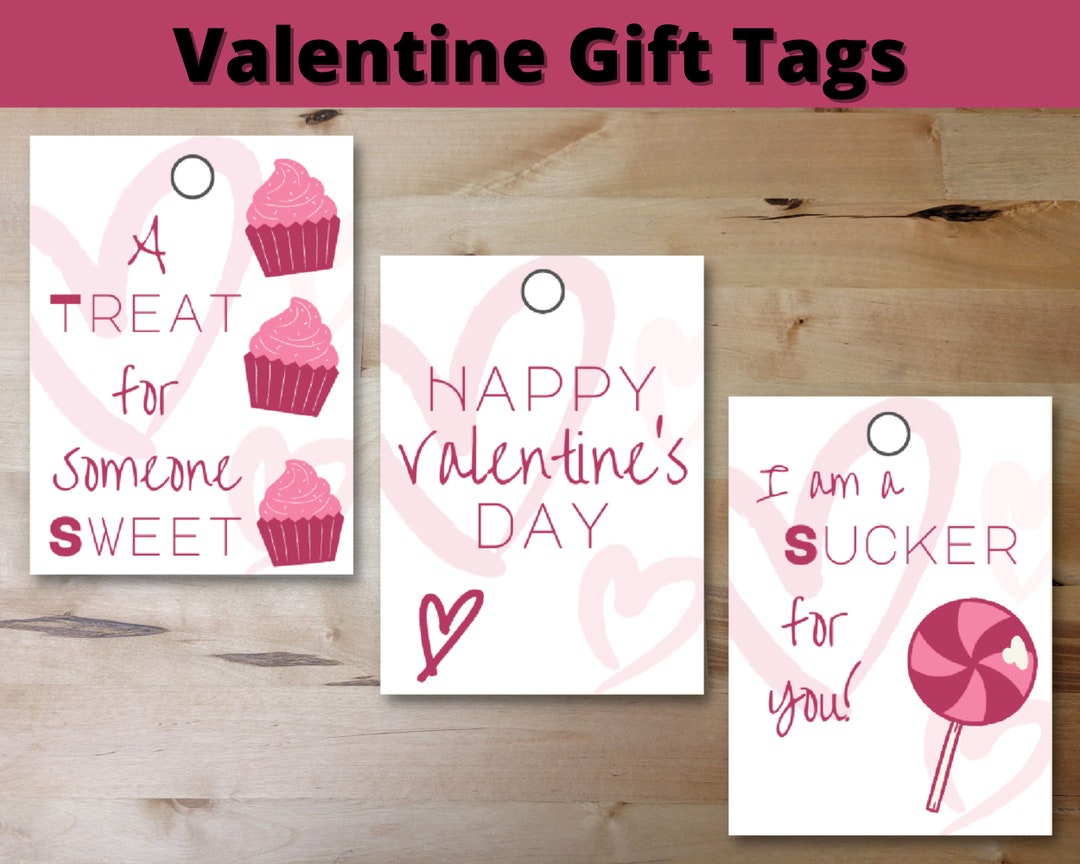 Valentine Gift Tags Printable Instant Digital Download - Etsy
