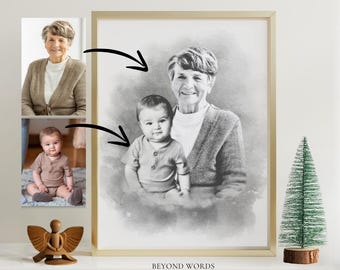 写真に愛する人を追加、クリスマスプレゼント、お父さんお母さんへの追悼プレゼント、父母の死、亡くなった愛する人を追加、家族の肖像画の組み合わせ