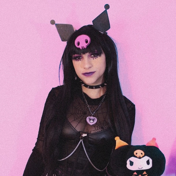 3D Printed Kuromi LARGE Ears & Skull. Sanriohoe Starter Pack