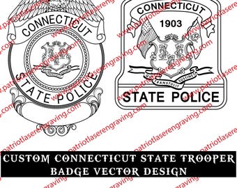 Connecticut State Trooper Badge and Patch Vector