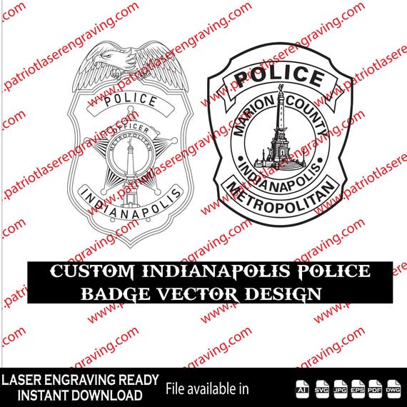インディアナポリス IN 警察バッジとパッチ - ベクター - Etsy 日本