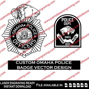 値下げ！ネブラスカ州　OMAHA　POLICE　PATROLMAN　ポリスバッジ Omaha Police Department Badge SVG/JPG - Etsy
