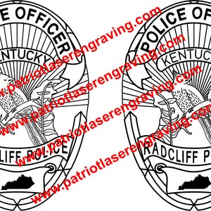 City of Radcliff KY Police Badge - Vector