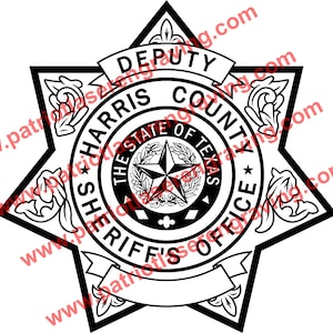 Harris County TX Sheriffs Office Badge - Vector