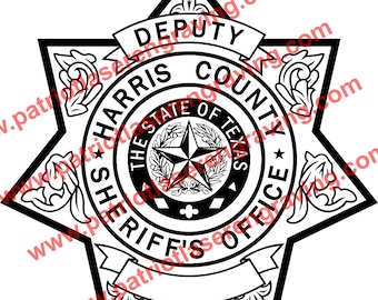 Harris County TX Sheriffs Office Badge - Vector