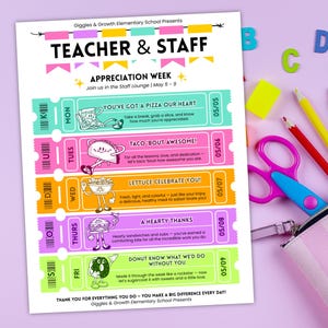 Teacher Appreciation Week Flyer, Editable Teacher Appreciation Flyer Template, Teacher Appreciation, Teacher and Staff Appreciation Flyer