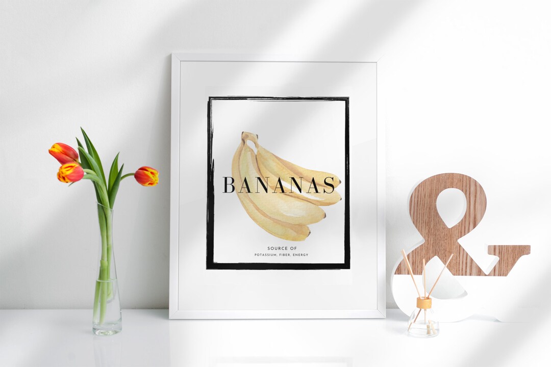 Digital Printable Banana Wall Art Etsy