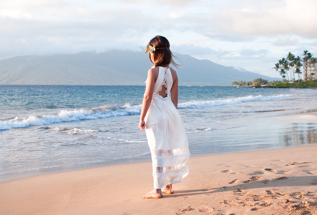 Beach Flower Girl Dress Boho Lace Halter Gown For Destination Weddings beach-flower-girl-dress-boho-lace-halter-gown-for-destination-weddings