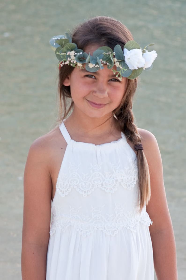 Beach Flower Girl Dress Boho Lace Halter Gown For Destination Weddings beach-flower-girl-dress-boho-lace-halter-gown-for-destination-weddings
