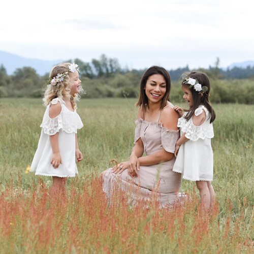 Flower Girl Dress Boho, Casual Flower Girl Dress, Toddler Flower Girl retailer Dress, Flower Girl Dress Off White, Boho Girl Dress, Boho Girl Clothes