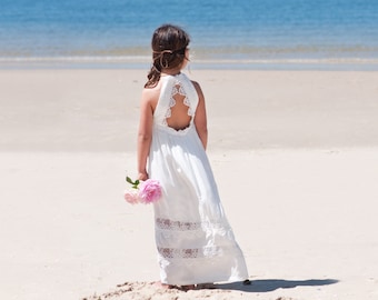 Junior Bridesmaid Dress, Beach Flower Girl Dress, Beach Bridesmaid Dress, Beach Wedding Dress, Girl Wedding Dress, Destination Wedding