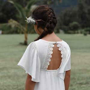 Flower Girl Dress, Communion Dress, Boho Flower Girl Dress, Jr Bridesmaid Dresses, Bohemian Flower Girl Dress, Girls Boho Dress