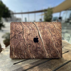 Wood Grain MacBook Case – Realistic Wooden Texture Hard Shell Cover Macbook Air 13 14 15 Eco-Inspired Wood Print MacBook Pro 14 16 M1 M2 M3