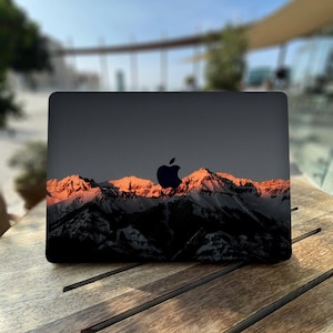 Snow-covered mountains Protective Case for MacBook Air 13 15 M3 | Dark night sky without stars Mac Pro M4