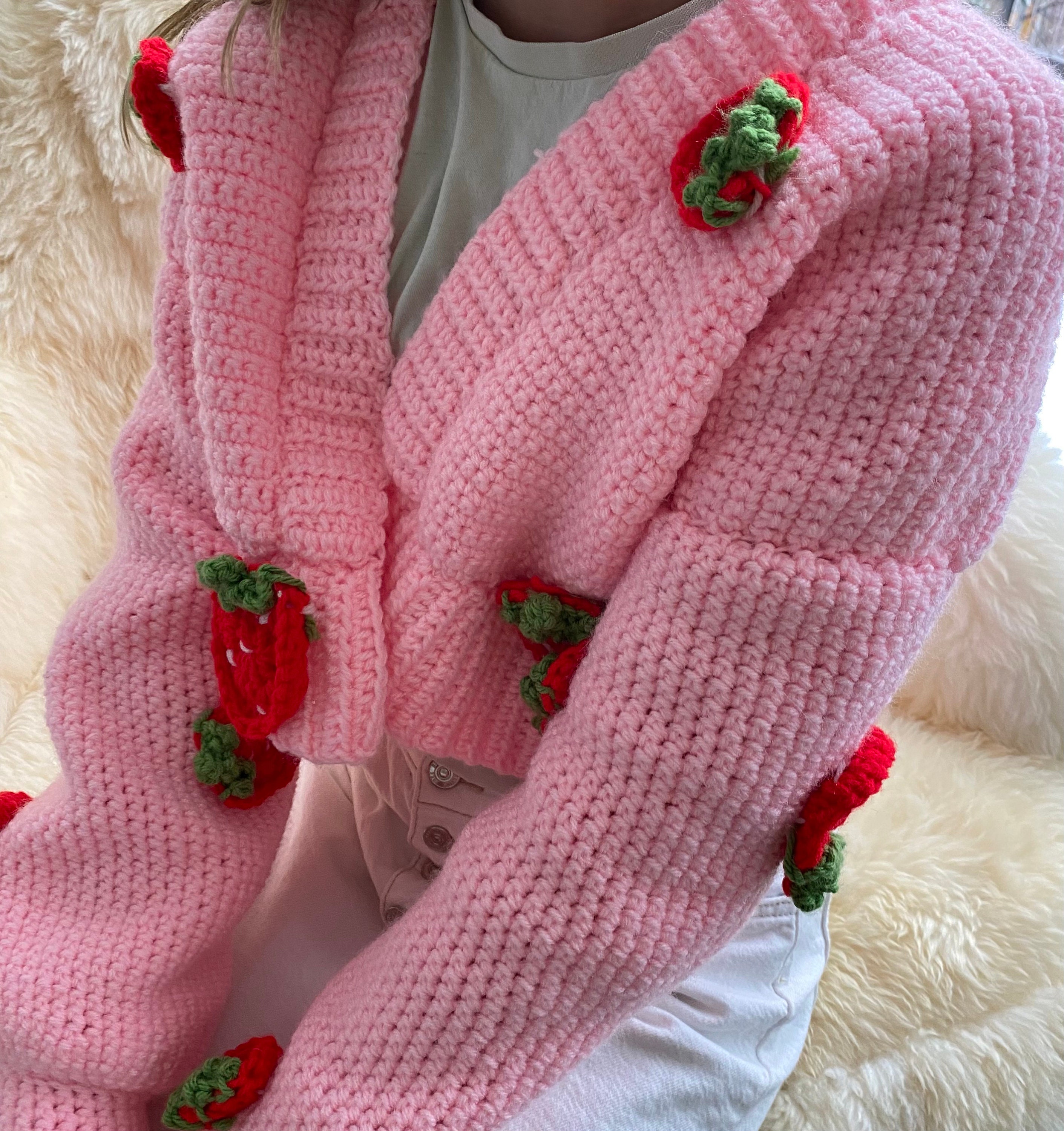 Strawberry Tie front Cardigan