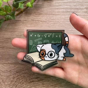 Math Cat Sticker (CLEAR sticker)