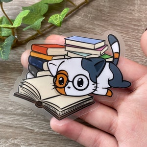 English Cat Sticker (CLEAR sticker)