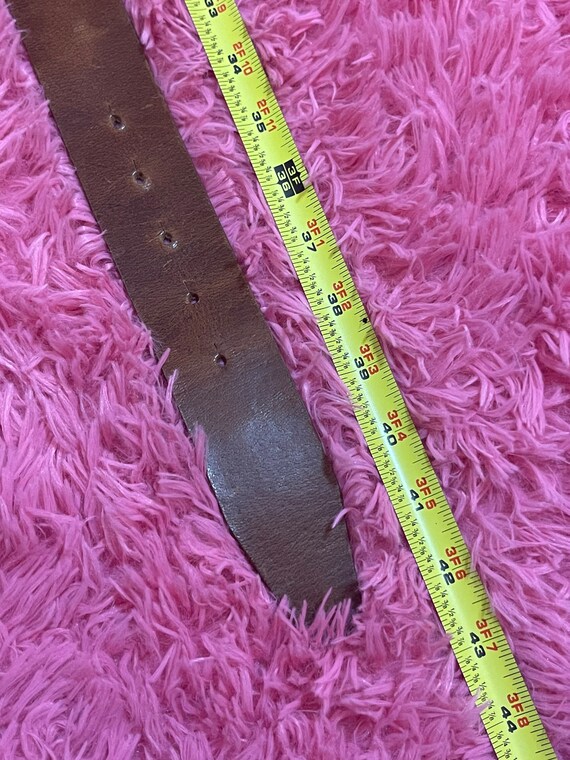 Guess Vintage Genuine Leather Belt, Brown Leather… - image 8