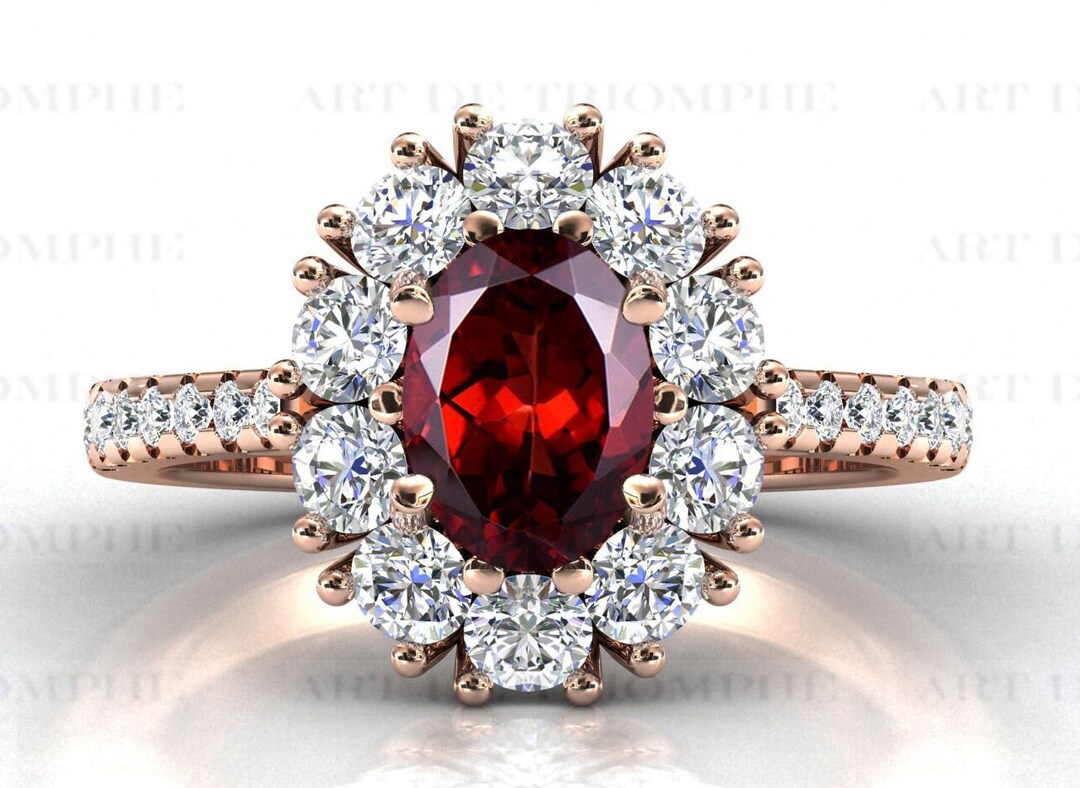 14k Gold Engagement Ring for Women Classic Halo Wedding