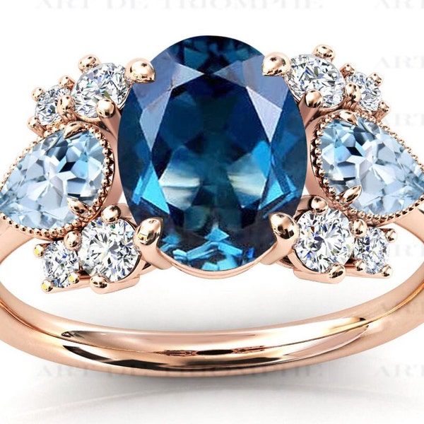 Topaz Wedding Ring Etsy