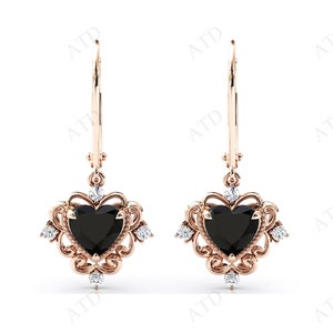 Buy Black Heart Earrings Online In India -  India