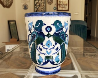 Hann painted Custom design Handmade  ceramic flower pot