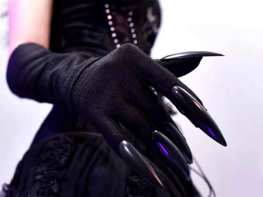 22 Pcs Halloween Witch Costume Kit - Long Nose, Witch Nose, Black & Red Fake Nails For Cosplay Party - View #8