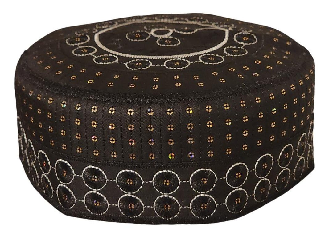 Cap Rounded For Mesns Traditional Embroided Round Cap for Men. Size 23 Inches Round. Free ...