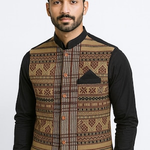 Handwoven Multicolor Waistcoat: Traditional Swati/Balochi Design
