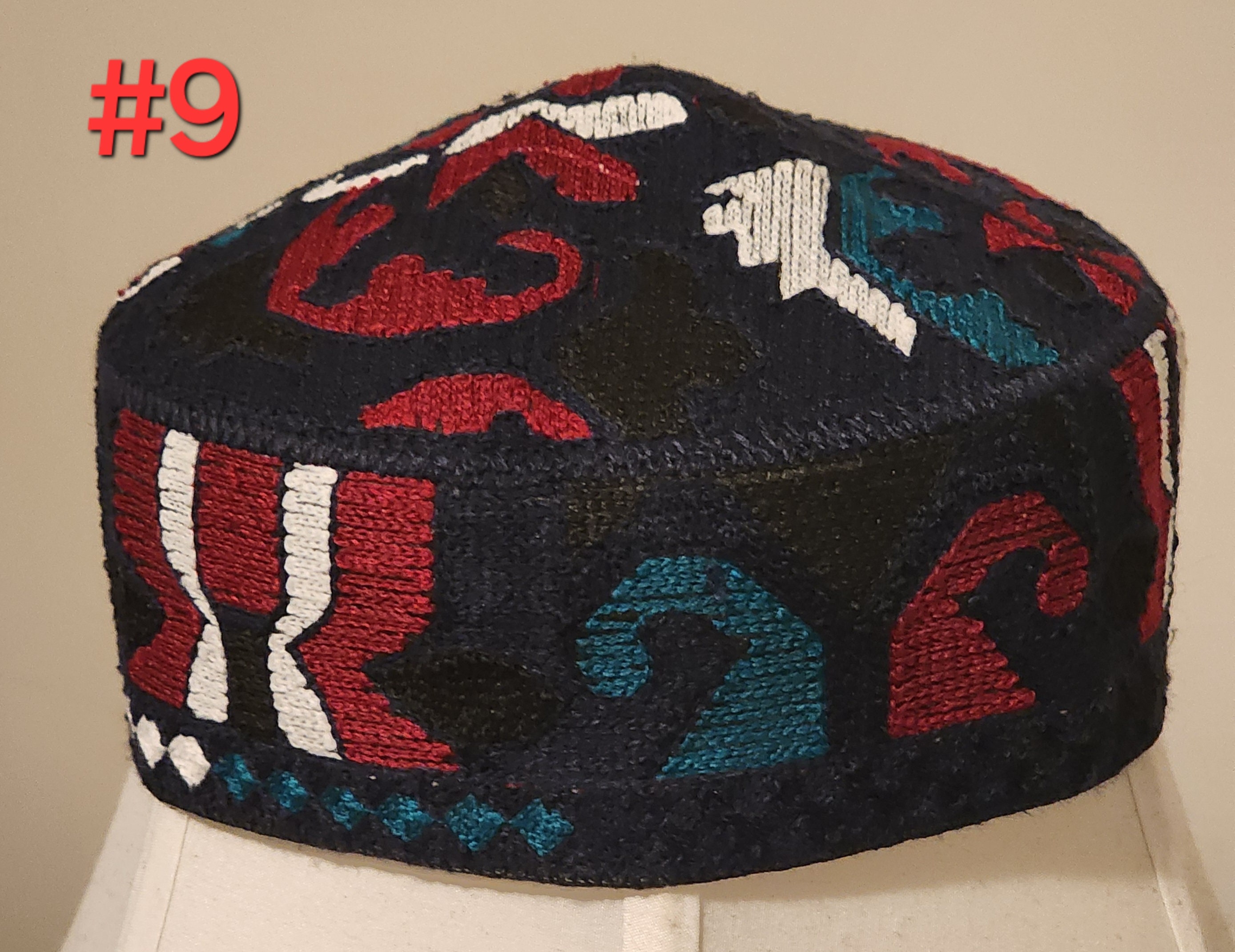 Traditional Round Cap Embroidered Round Cap, Traditional Folk Design (large, 23-23.5 Inches ...