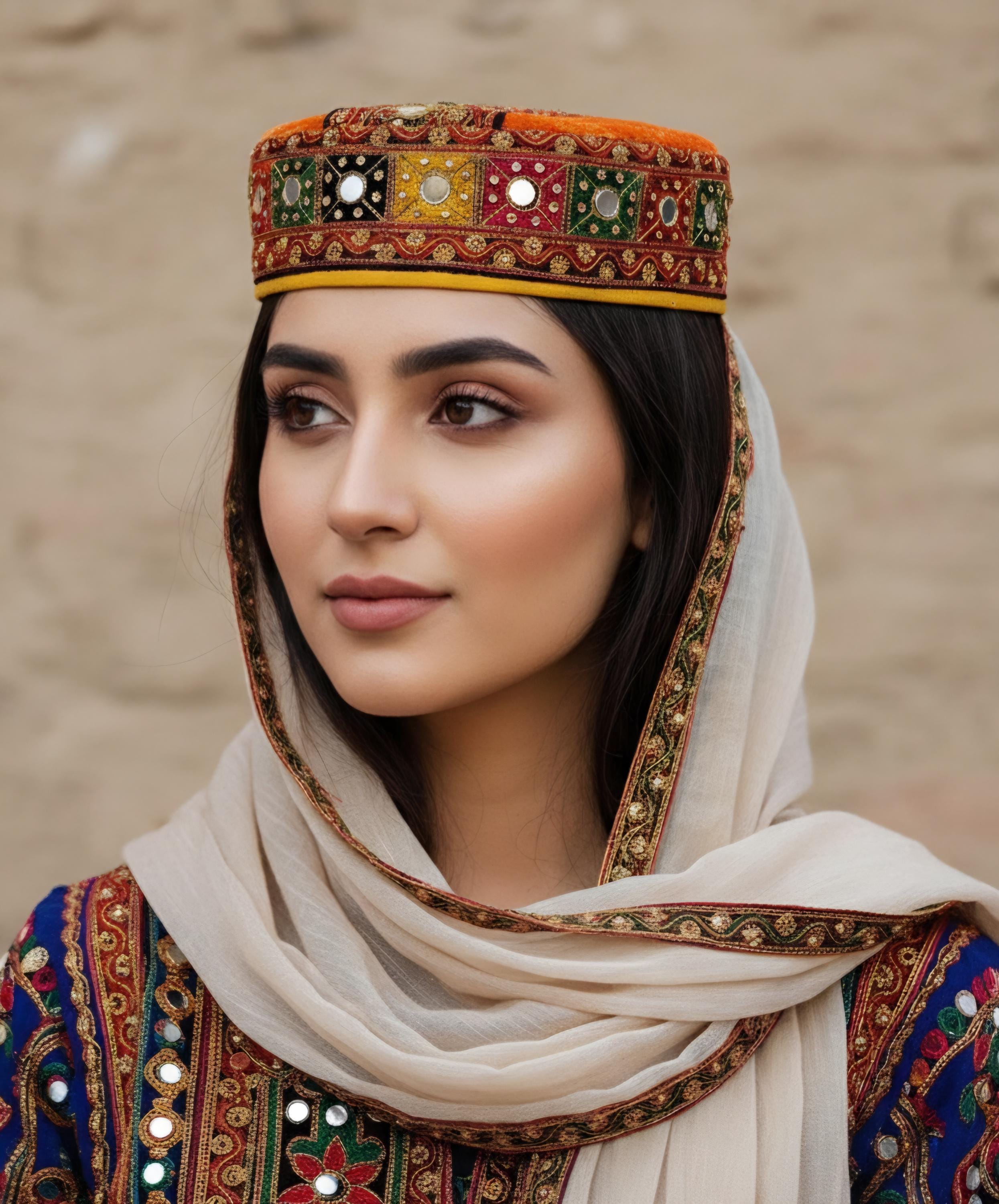 Embroidered Mirror Work Cap, Traditional Women's Hat (22 Inch) - Etsy