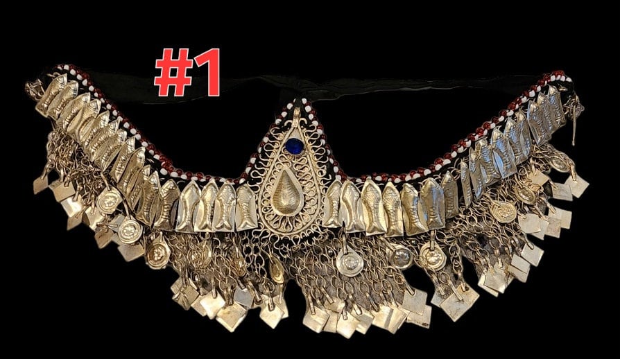 Traditional Vintage Afghani Hazaragi style forehead/Matika piece. Free shipping throughout U.S