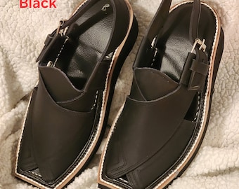 Kaptan Handmade Leather Peshawari Chappal for Men