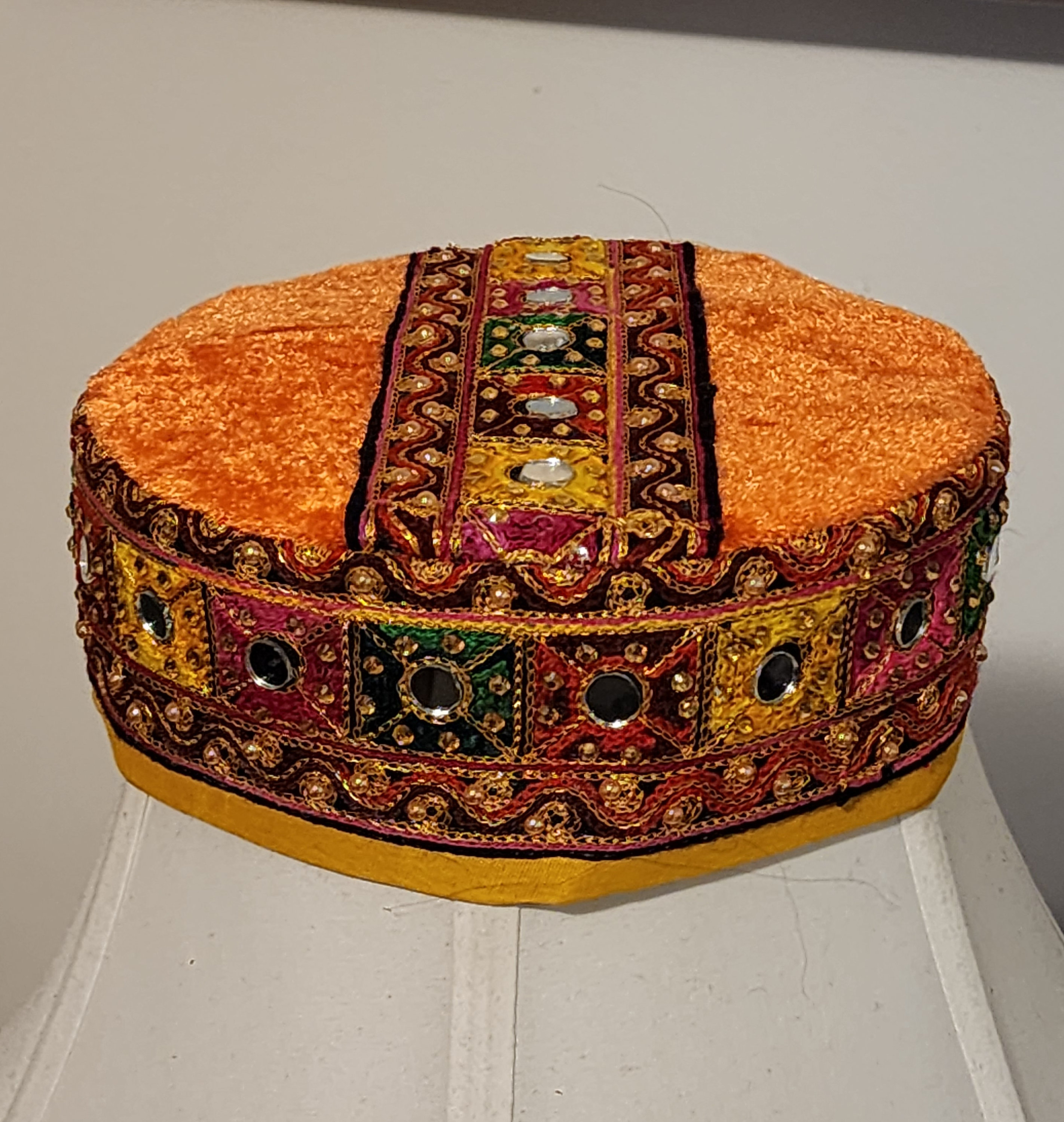 Embroidered Mirror Work Cap, Traditional Women's Hat (22 Inch) - Etsy