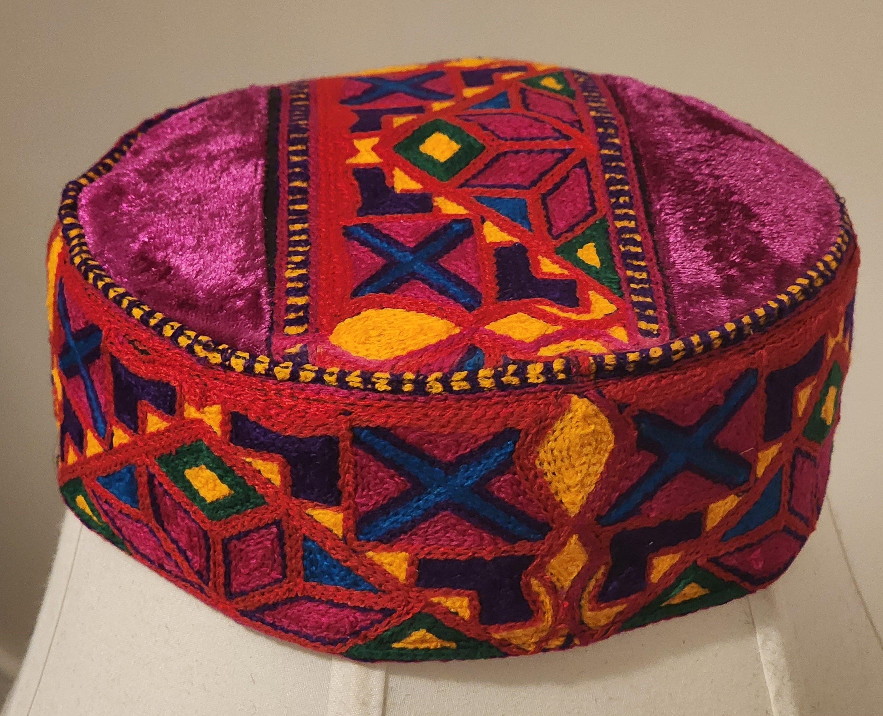 Floral Cap Hunza Headwear Winter Hat - Chunky Traditional Warm knit Hats Hunza Cap - Etsy main image 3