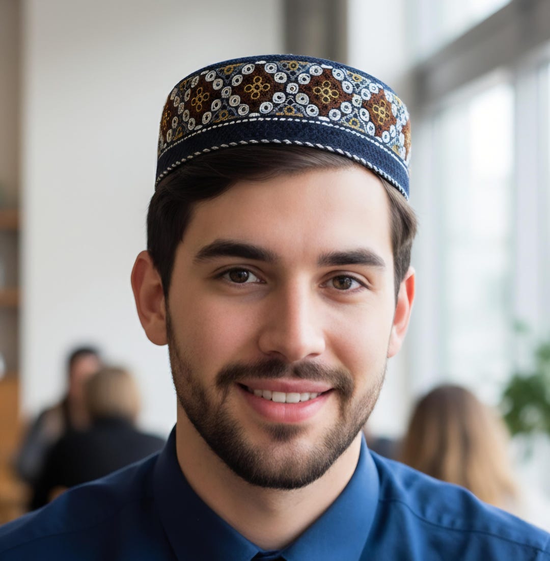 Embroidered Cap for Men, Traditional Design (21.5 Inches) - Etsy