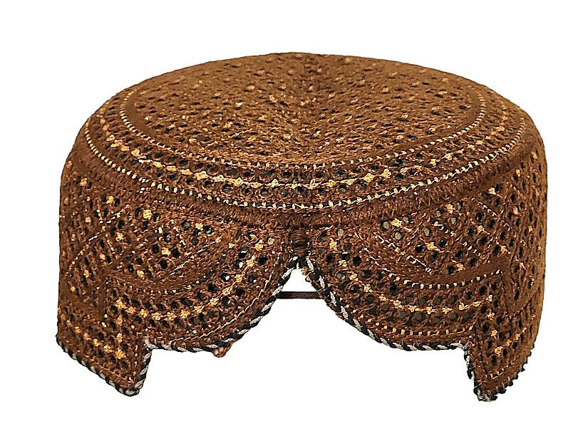 Embroidered Sindhi Mens Cap, Traditional Balochi Style (22 Inch) - Etsy