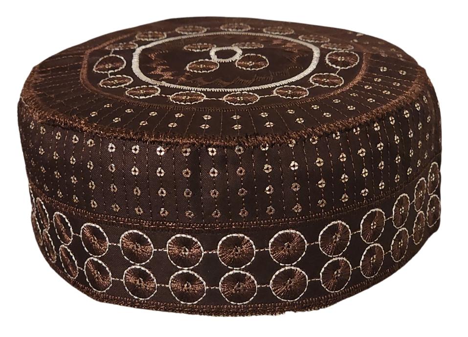 Cap Rounded For Mesns Traditional Embroided Round Cap for Men. Size 23 Inches Round. Free ...