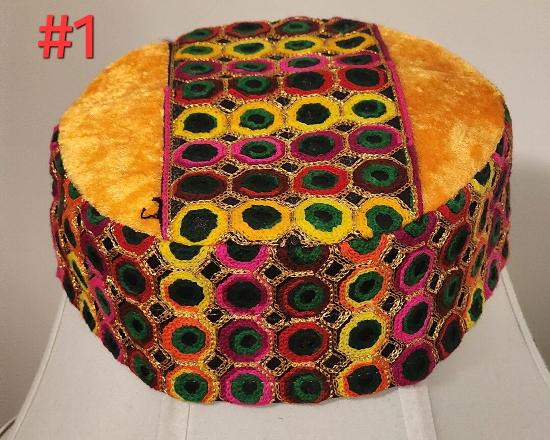 Traditional Round Cap Embroidered Women's Cap - Traditional Round Hat, 22 Inch - Etsy