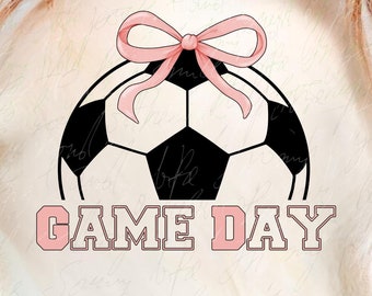 Coquette Soccer Game Day PNG: Soccer Mom Shirt Design (Digital Download)