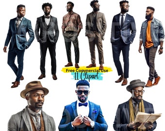 Afro Man Clipart: Black King SVG, Melanin PNG (Commercial Use)