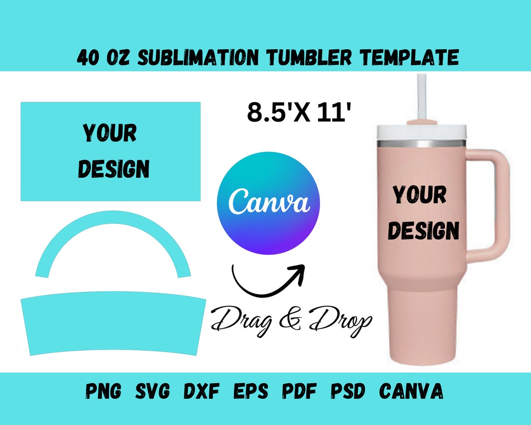 40oz Tumbler Template Tumbler Sublimation Template 40oz Tumbler Wrap