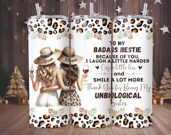 Personalized Bestie 20oz Tumbler Wrap: best friend gift,Bff( Digital Download)