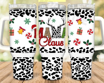 Mama Christmas 40oz Tumbler Wrap: Seamless Sublimation Design (Digital Download)