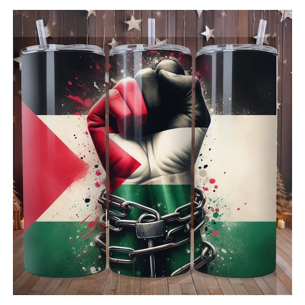 Palestine tumbler wrap, Human Rights, 20 oz Tumbler Wrap PNG Free Palestine Stop War Sublimation Design, free gaza, palestine flag